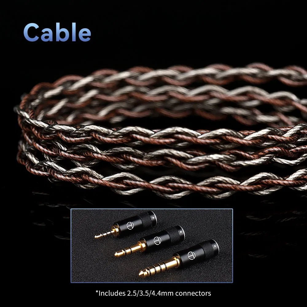 Trn Azure Dragon 2.5+3.5+4.4mm Wired HiFi Earphone 14.6mm Planar Diaphragm Detachable in-Ear Headset