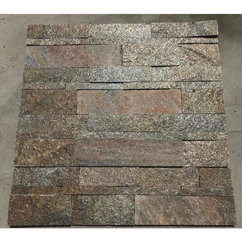 China Red/Black/White Quartzite Slate Culture Wall Ledge/Stacked Z Shape Stone Price