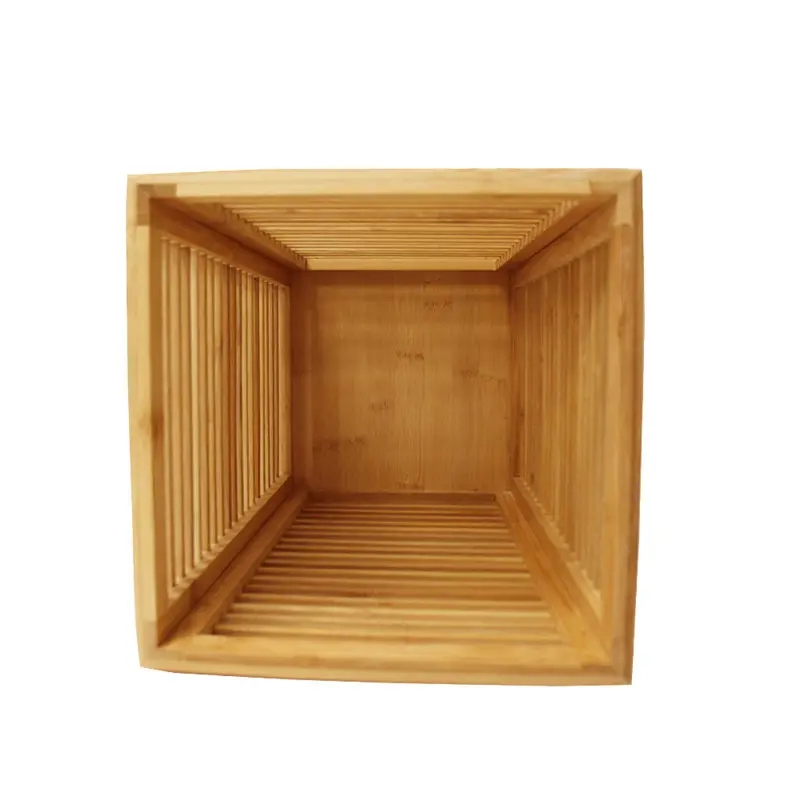 Modern Bamboo Environmental Protection Garbage Basket Garden Household Bedroom Kitchen Garbage Basket