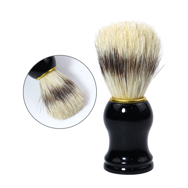 Black Hand Crafted Pure Badger Shaving Brush with ABS Plastic Handle Mens Luxury Professional Hair Salon Tool for Barbershop