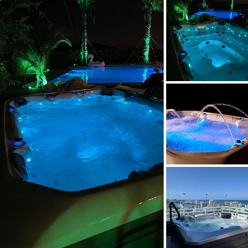 8 Person Sleek and Stylish Soaking Hot Tub Luxury Outdoor SPA for Backyard Relaxation