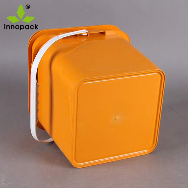 Square Bucket 10liter Pail with Handle and Lid for Food