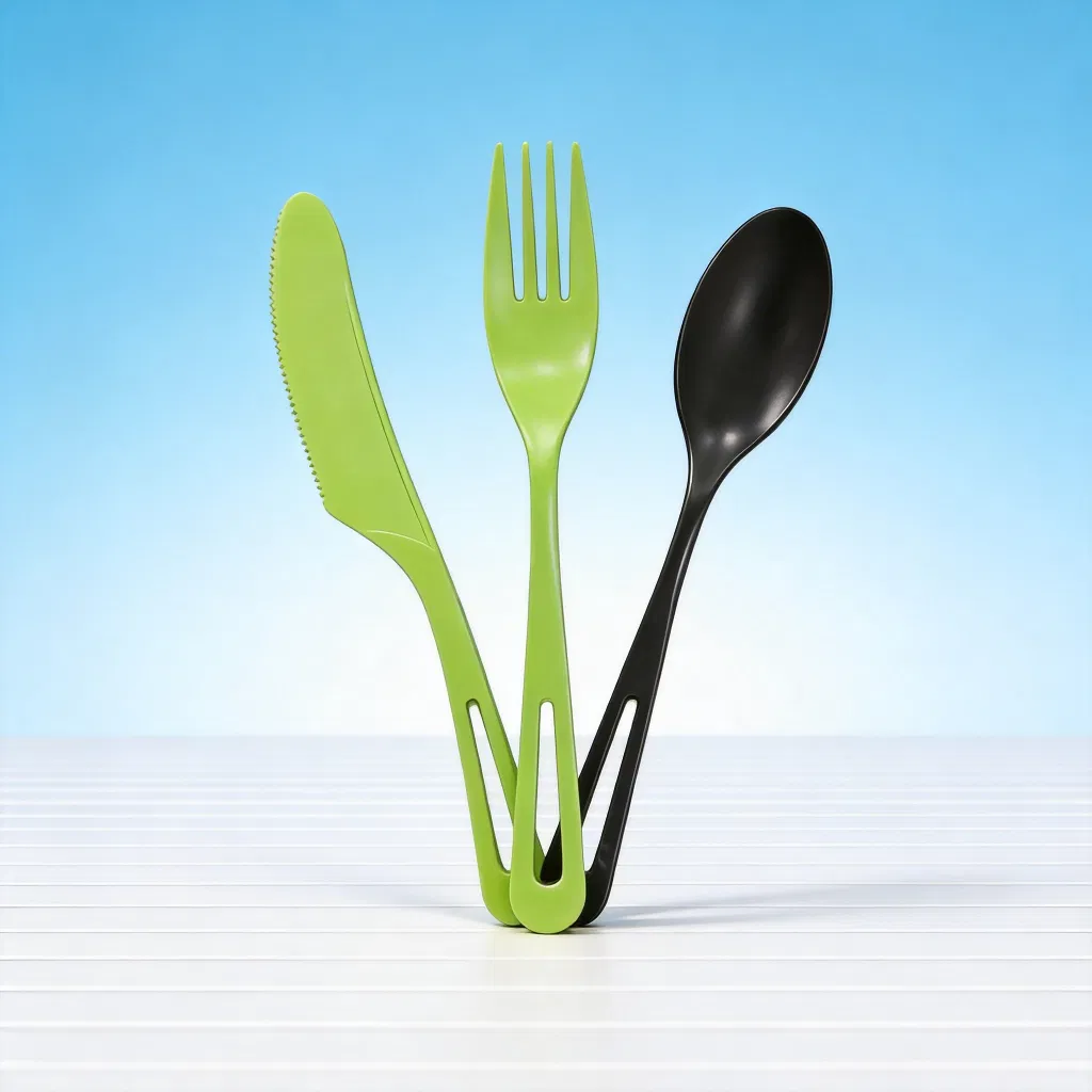 PLA Disposable Fork and Spoon Set Custom Logo Utensils