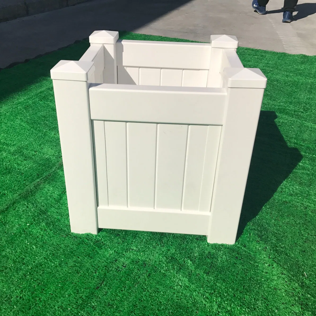 White Vinyl PVC Plastic Garden Planter Flower Box