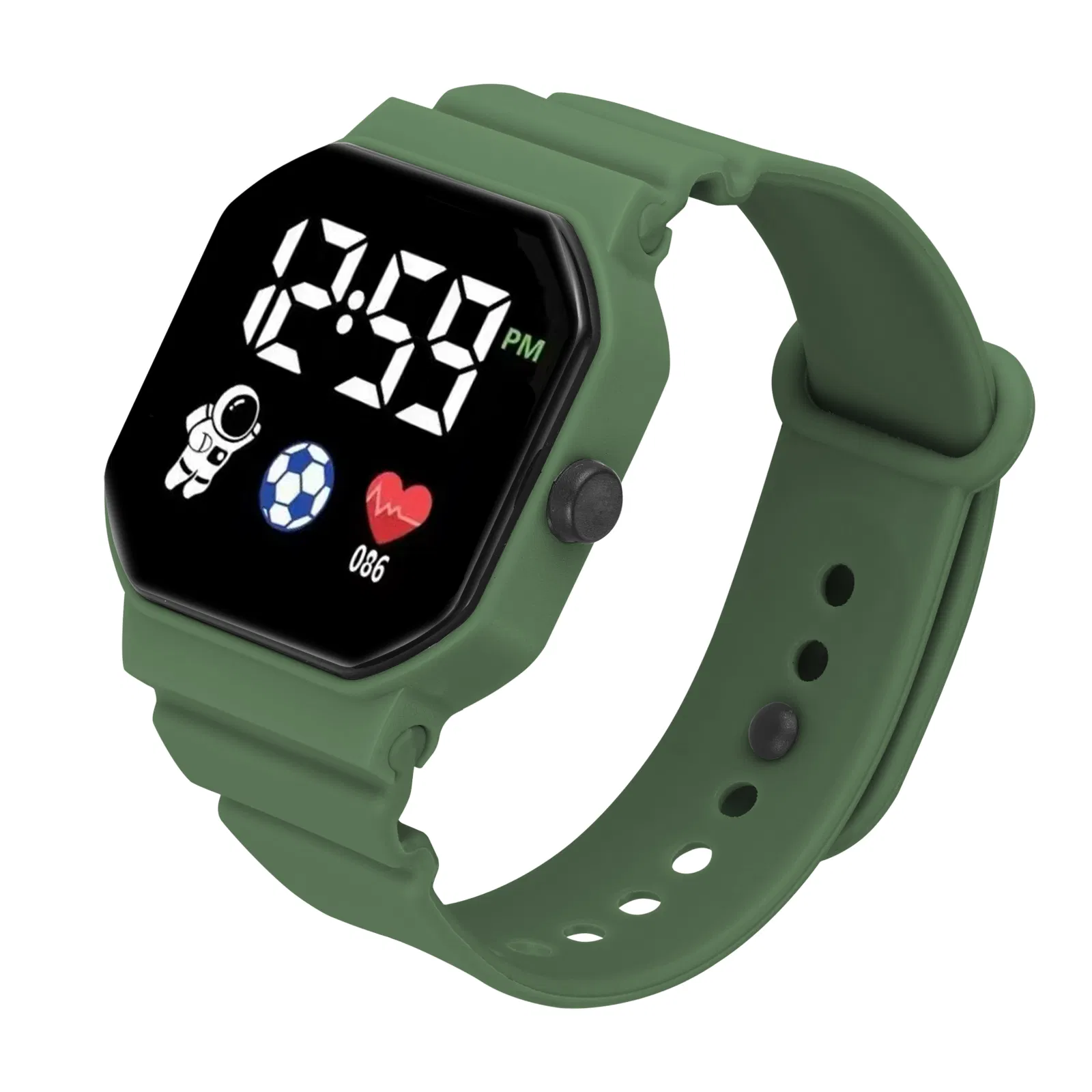 Cross-Border Square Astronaut Electronic Watches LED Night Light Student Watches Plastic Watches