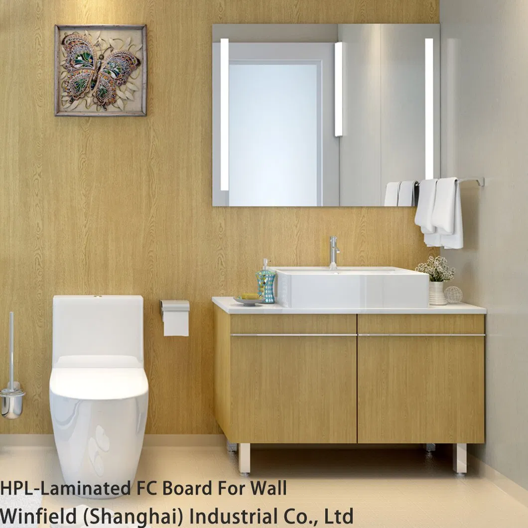 Fireproof Wall Panels Melamine Laminate Fiber Cement Board Moisture Resistant Interior Wall Cladding