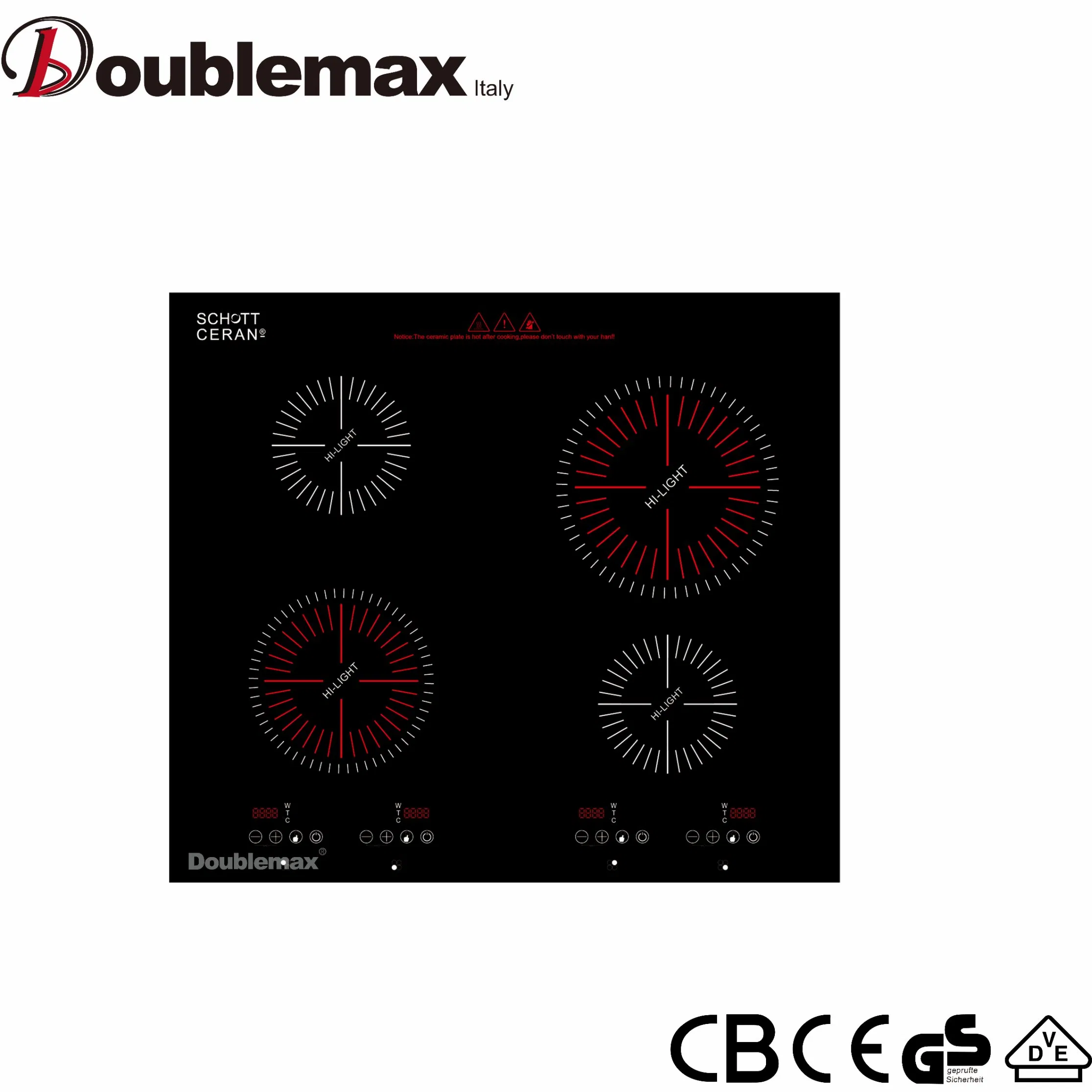 China Supplier Black Ceramic Glass Induction Cooker 500W