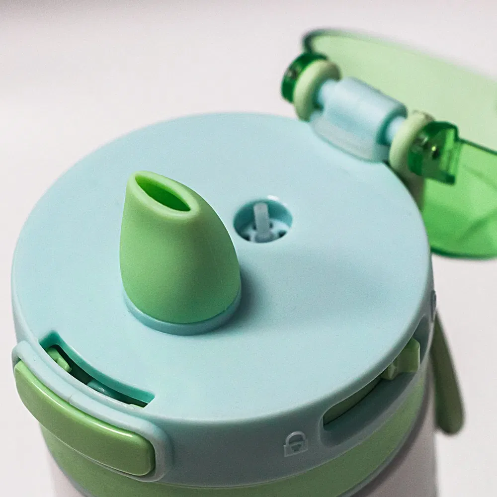 Детская термобутылка 12oz с ручкой, сталь, эко-дизайн