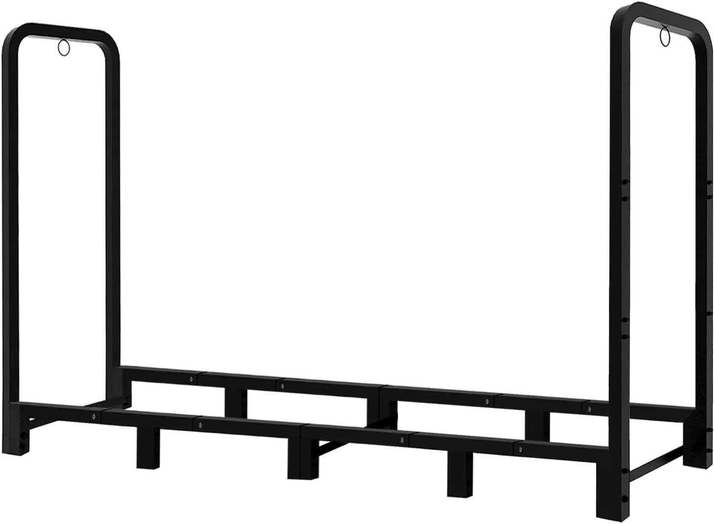 Steel Firewood Rack Freestanding Log Lumber Storage Fireplace Wood Tall Holder