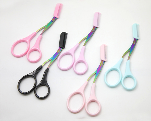 Stainless Steel Beauty Band Eyebrow Scissors