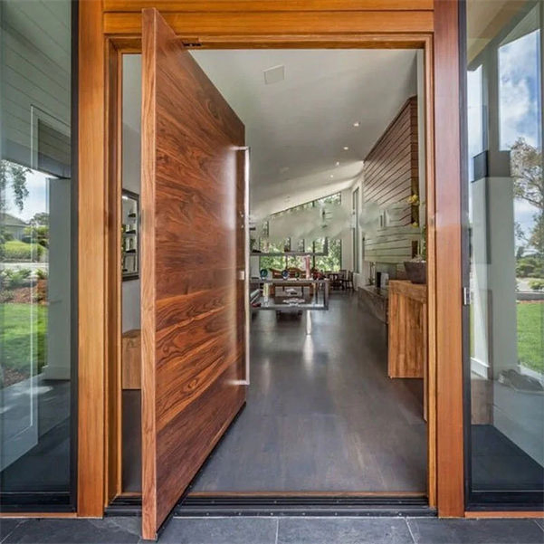 Cbmmaryt Modern Wooden Pivot Front Entry Doors