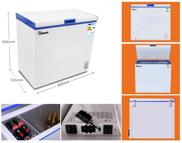 200 Liter DC Solar Freezer Refrigerator with Long Lifespan