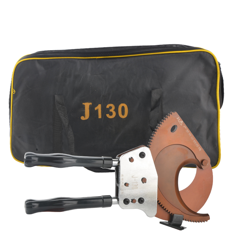 J-130 Manual Retractable Ratchet Cutter Scissors for Copper Aluminum Armored Cable