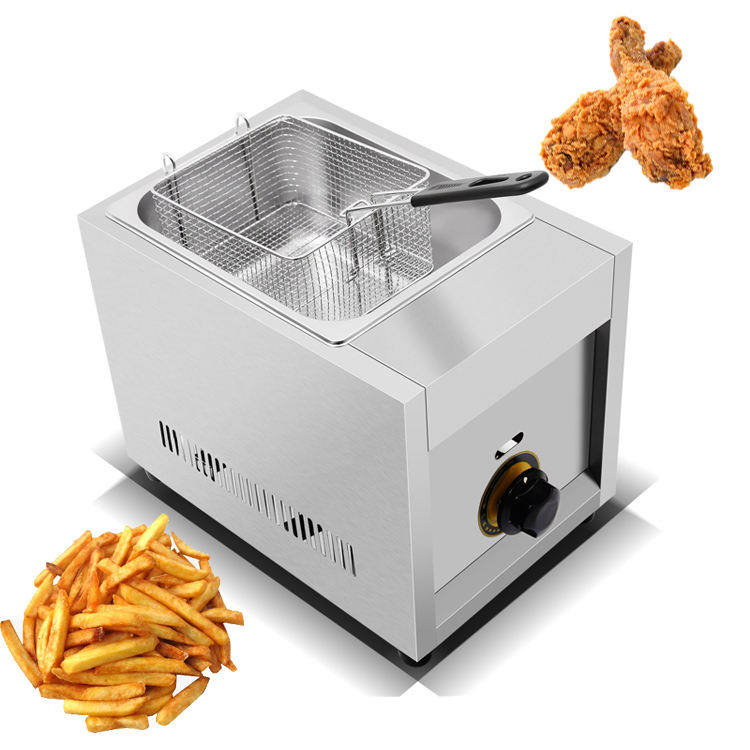 Chuangyu Cy-82e Snack Machine Temperature Control 2.5kw Double Deep Fry Potato Chicken French Electric Fryer