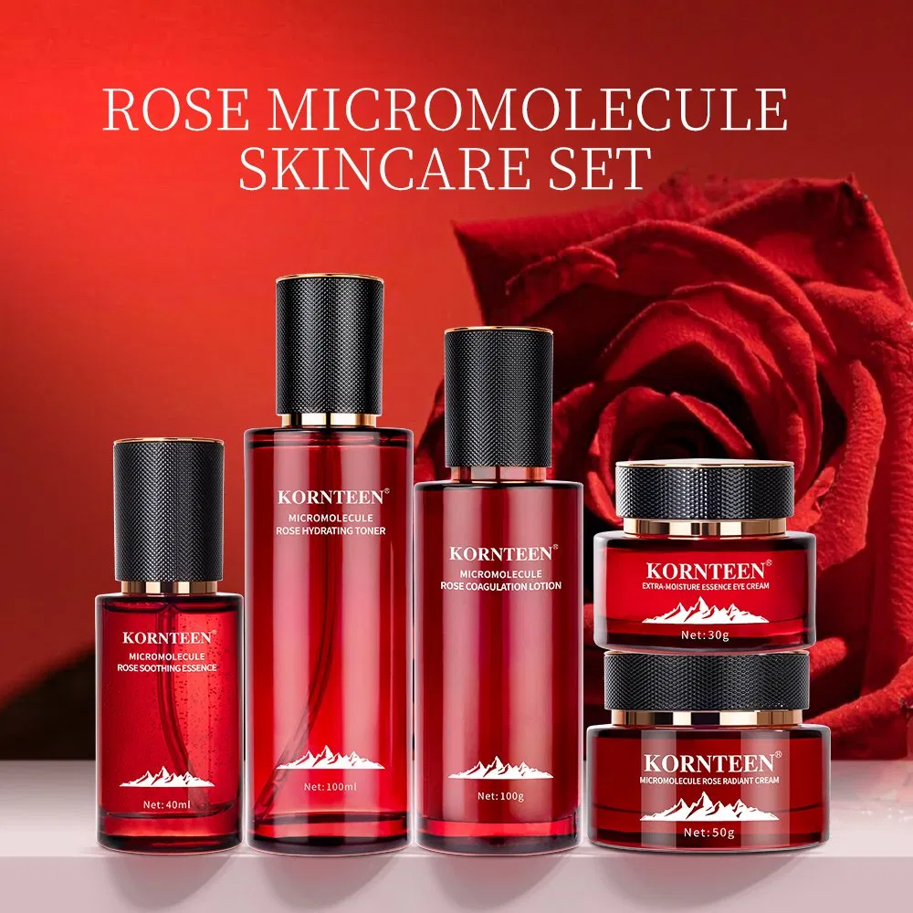 OEM/ODM High-Activity Fast-Absorption Firming & Anti-Wrinkle Cell Fluid Rose Micromolecule Skincare Set