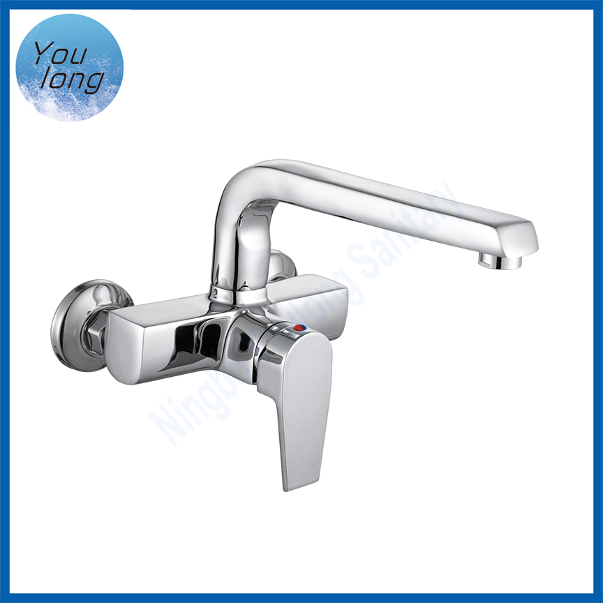 Brass Body Chromed Single Handle Bathroom Grifo Mixer Tap Faucet