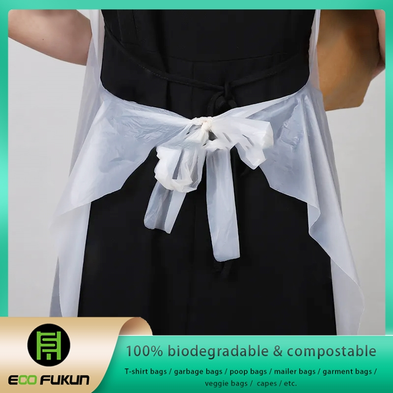 Compostable Semi Transparent Apron for Painting Party, Cooking