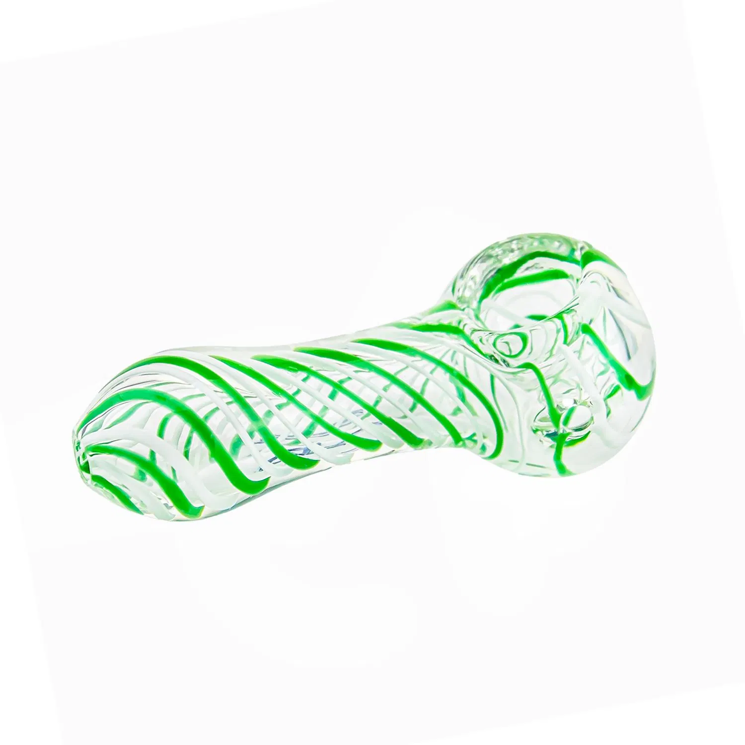 Elegant Green Glass Hand Pipe for Hookah Lovers