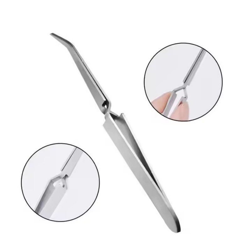 Professional Stainless Steel Nail Extension Shaping Tool Multifunctional Nail Forming Tweezers