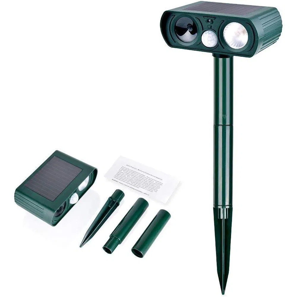 Solar Garden Lights Pest Repeller Dog Cat Repeller, Ultrasonic Animal Repeller with Motion Sensor