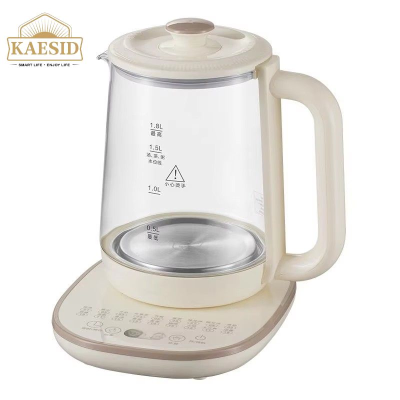Food Grade Glass Body Multi-Purpose Electric Kettle with Water Level for Home Boiling