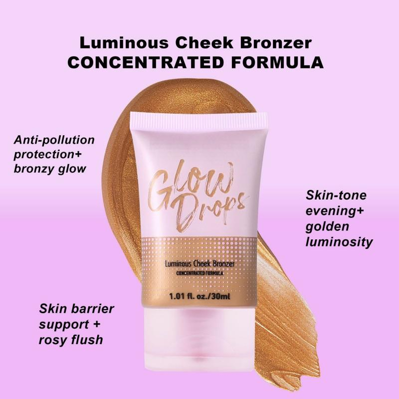High Quality 30ml Liquid Highlighter Soft Tube Pearl Glow Radiant Glow Drops Bronze Long Lasting Gentle Formula Makeup Private Label Highlighter