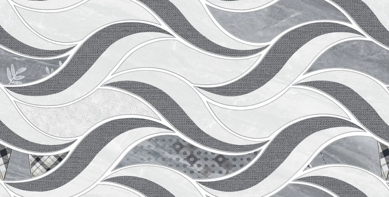 Stone Imitation Texture Porcelain Tiles Artificial Straw Glossy Floor Pattern
