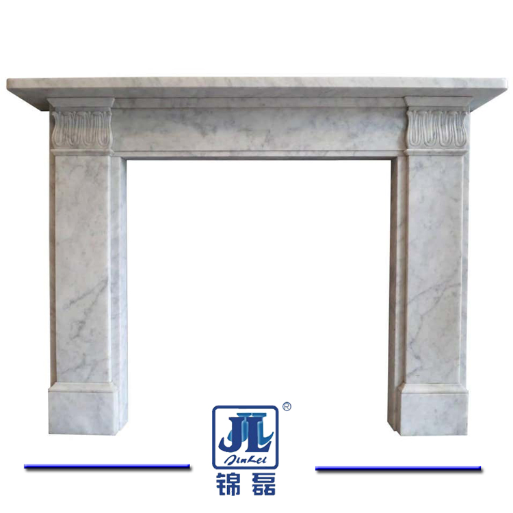 Hot Sale Mantel with Beige Marble and White Marble or Other Marble Colors to Be Made Into Carved Fireplace with European Styles