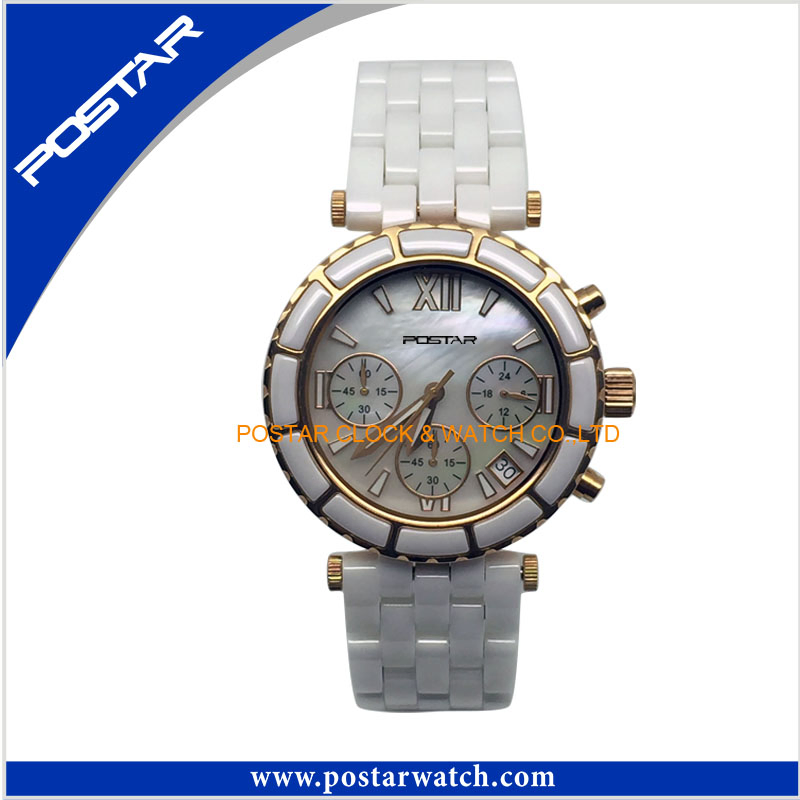 OEM & ODM Chronograph Ceramic Watch with Japan Movement