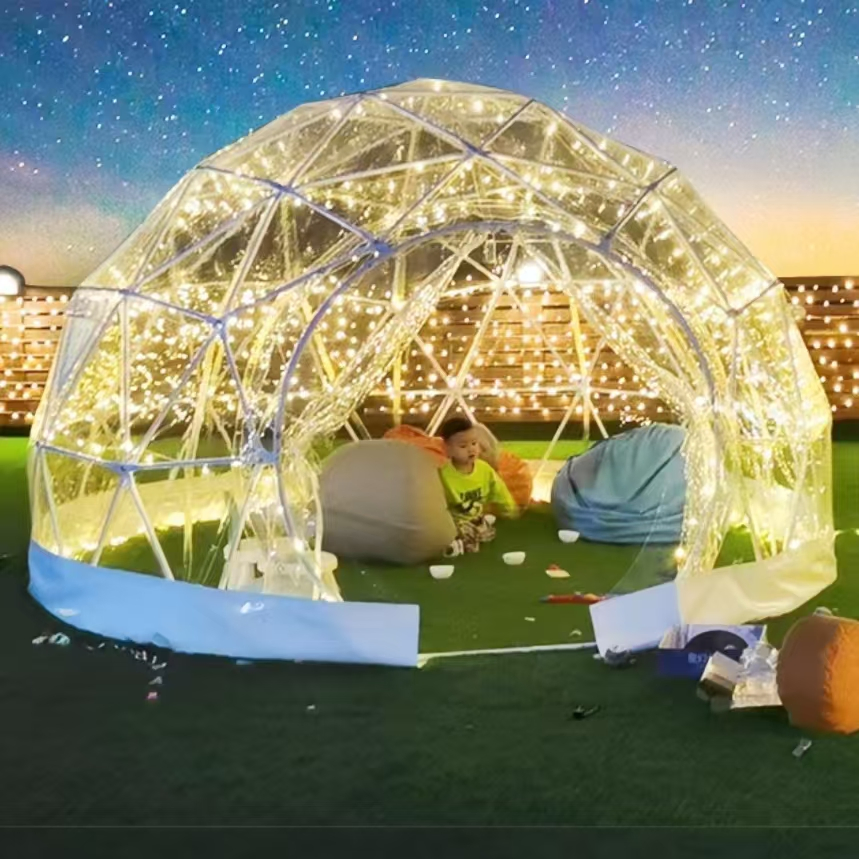Wholesale High Quality Dome House Custom Aluminum Frame Windproof Insulation Free Standing
