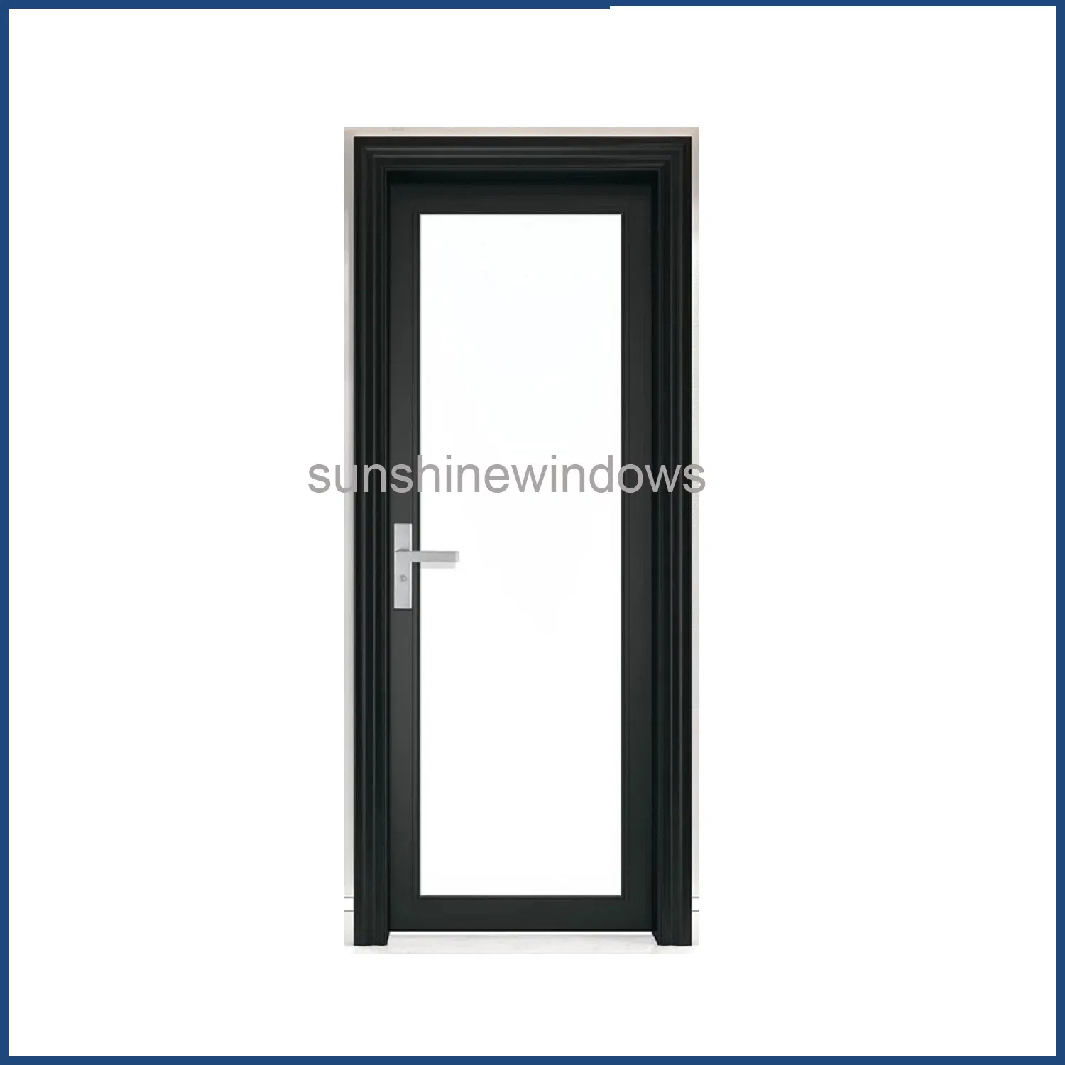 PVC Frame Frosted Glass Window and Door China Manufactory