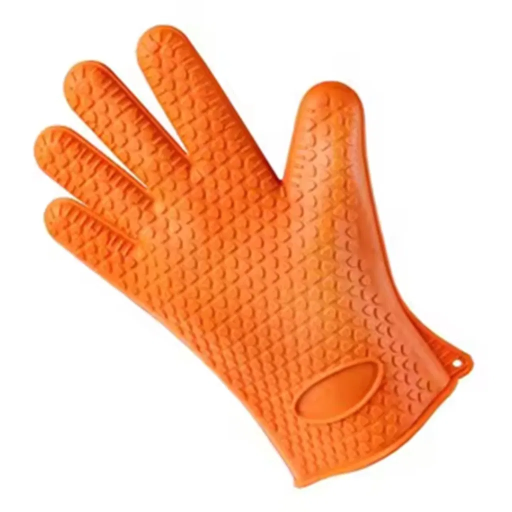 Reusable Non-Slip Silicone Oven Mitts Gloves with Thumb Protection Heat Resistant Glove