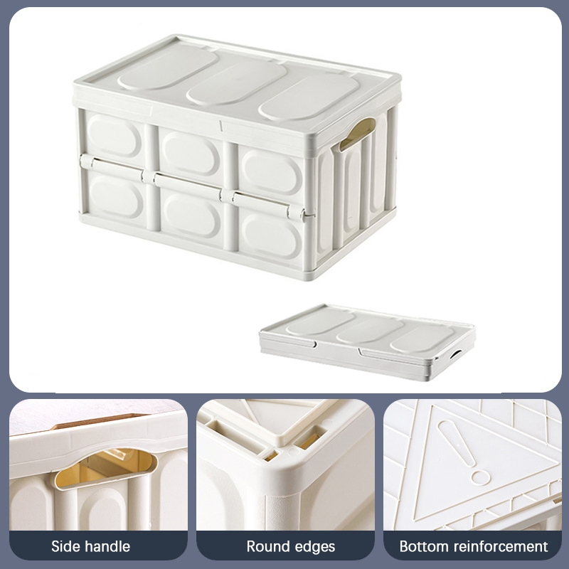 35L 56L Hiking Thickened Material Environmentally Friendly Wood Container Foldable Shell Style Car Storage Box