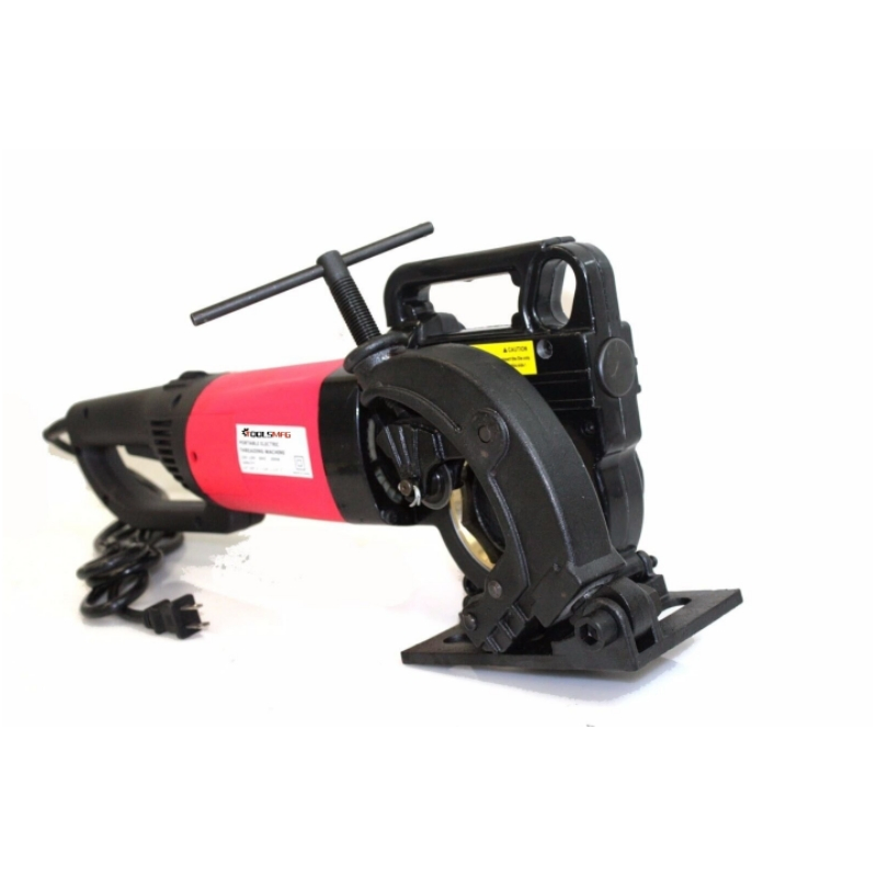 TOOLSMFG 2 in 1 Reversible Electric Pipe Threader Threading Machine w/Cutter & 6 NPT Dies