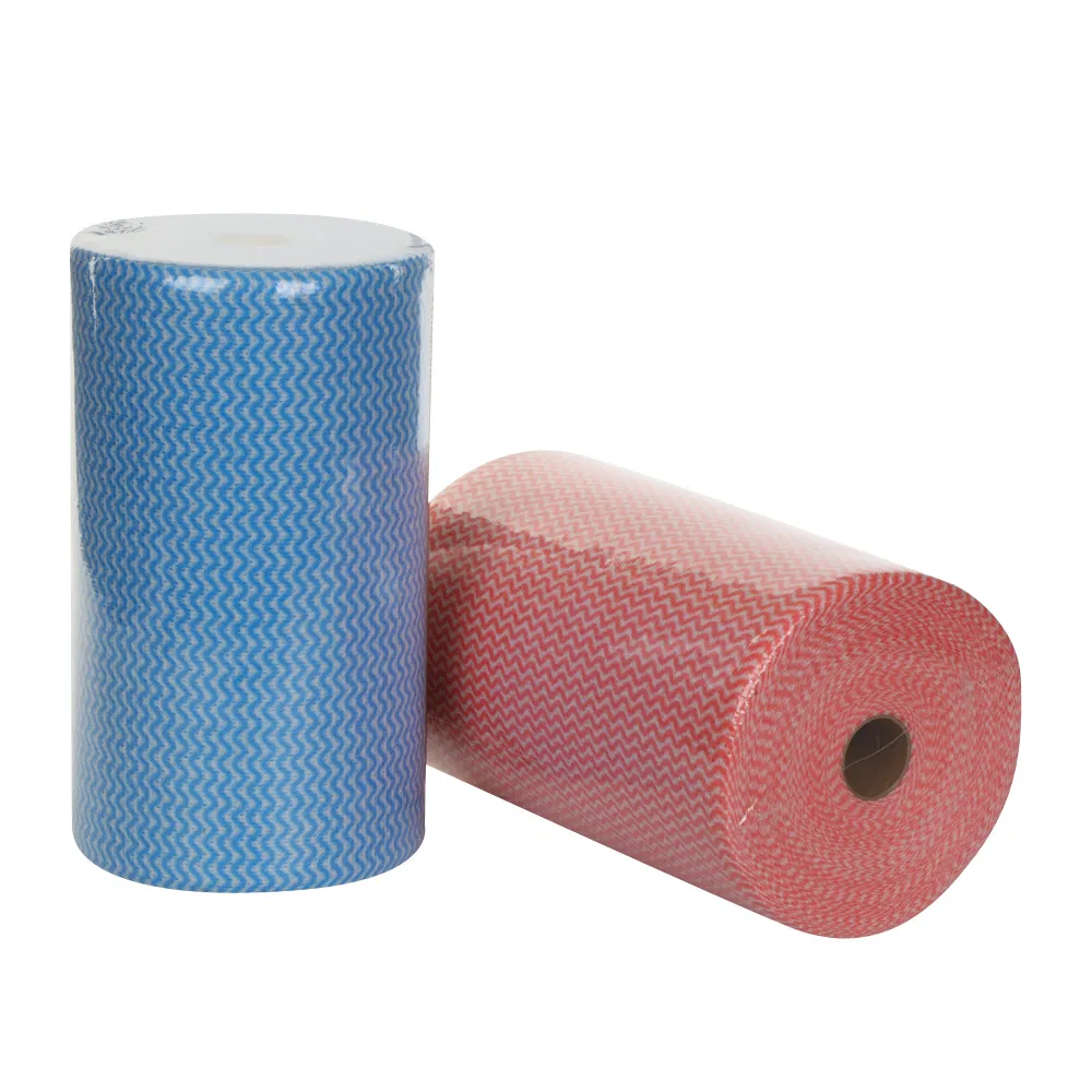 Heavy Duty Multipurpose Wipes Roll Lint Free Cleaning Non Woven Fabric Plain Spunlace Wipe Rolls for Kitchen Car Floor Nonwoven Cloth