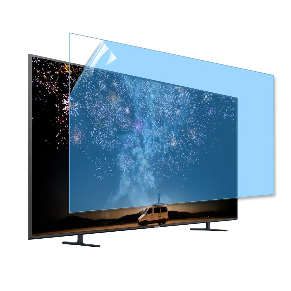 32"- 75" TV Hanging on Acrylic Anti Blue Light Filter Anti Glare Eye Protection Film Removable TV Screen Protector