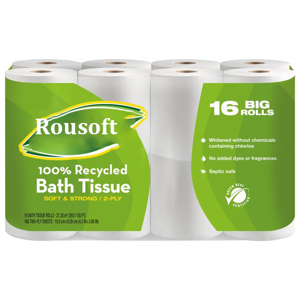Factory Wrapping Roll Organic Bamboo Pulp Toliet Tissue Paper