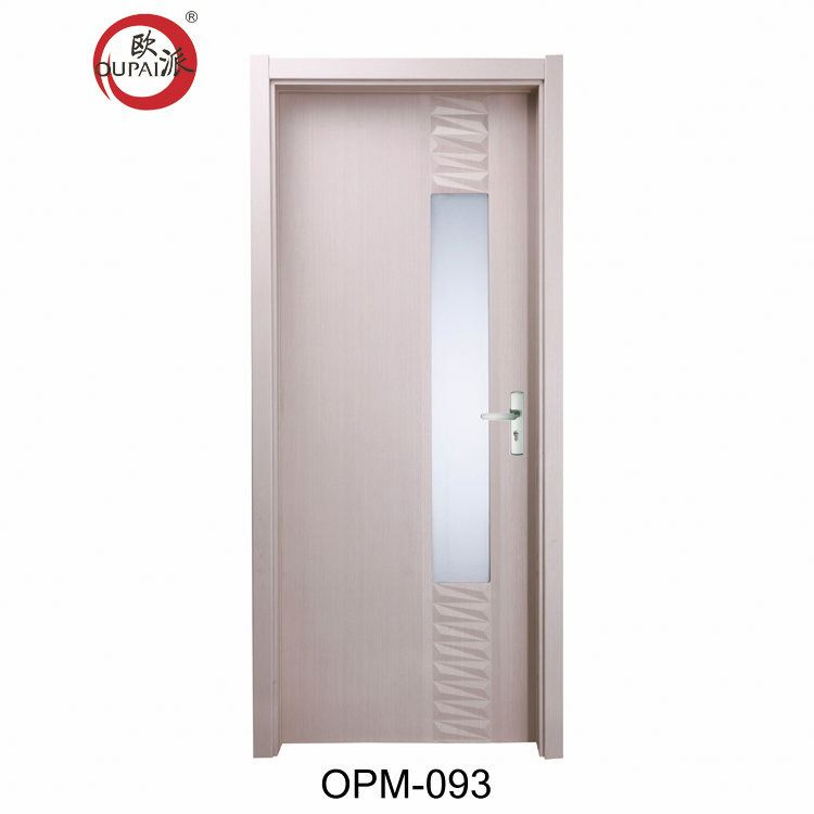 New Coming Smooth Uneven Translucent Glass Bar MDF Waterproof Swing Door Sound