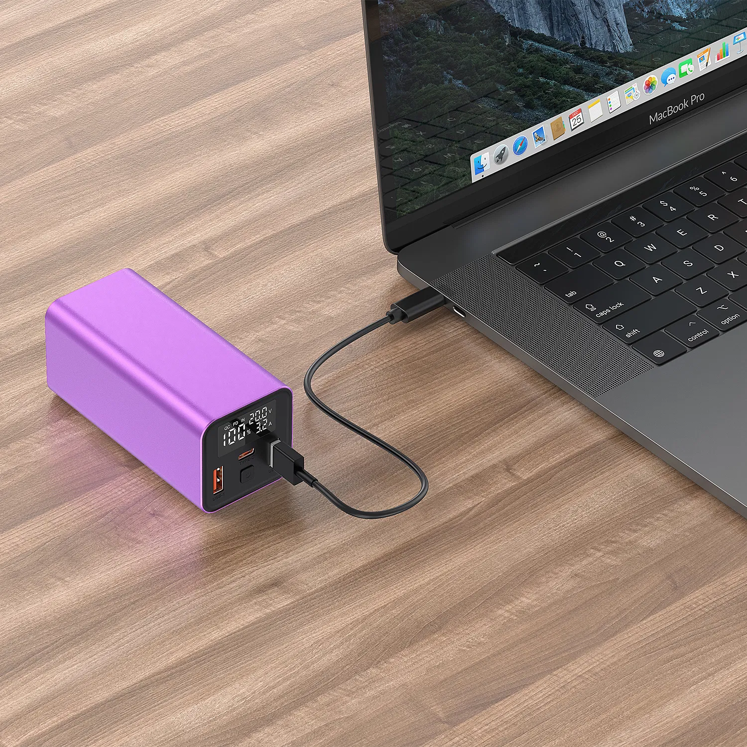 High-Capacity 20000mAh Portable Power Bank for Outdoor Adventures