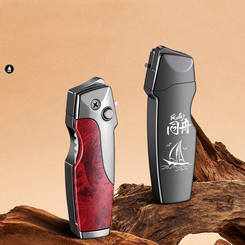 Folding Knife Straight Jet Lighter