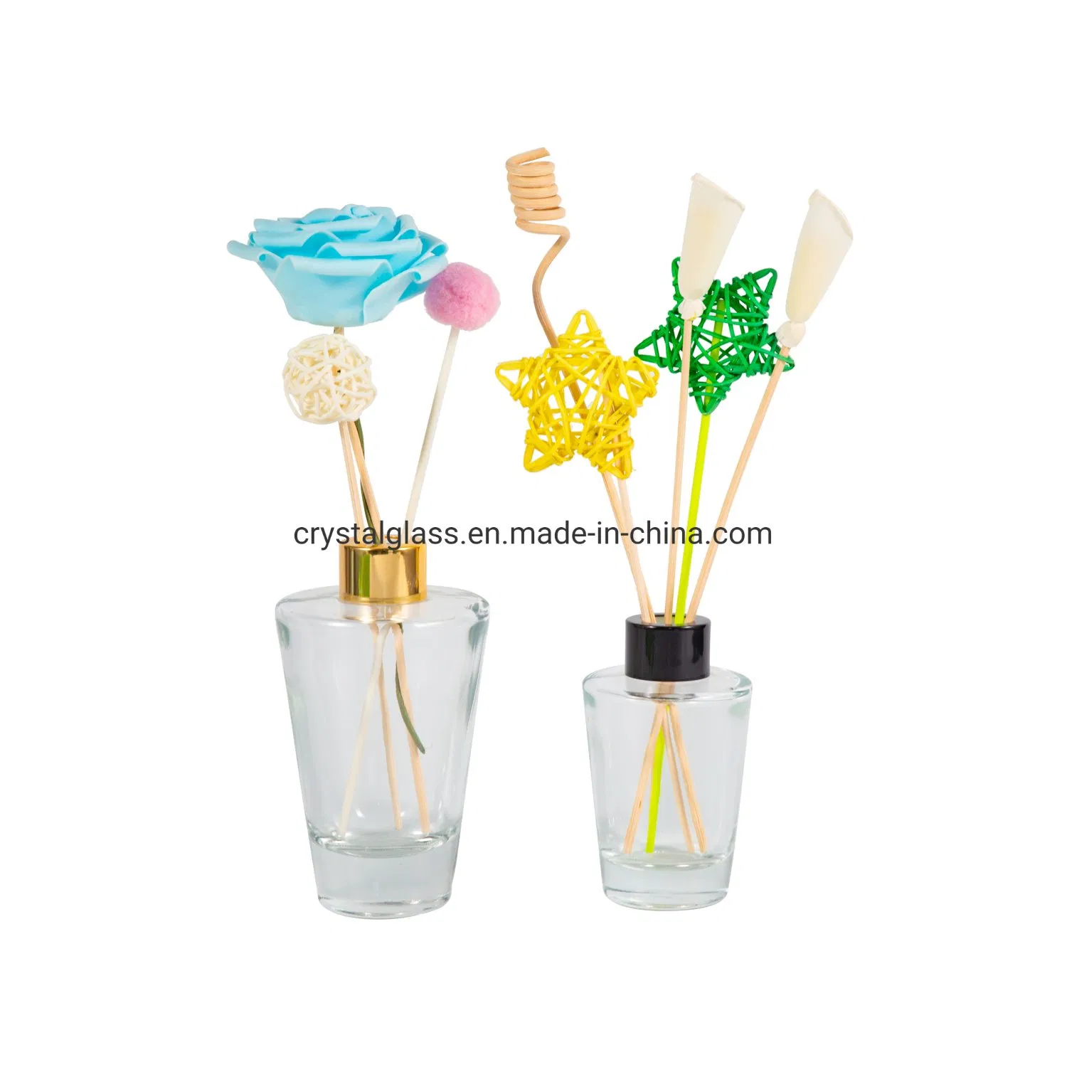 50ml 100ml 200ml Round Square Hexagon Aromatherapy Glass Reed Diffuser Bottle