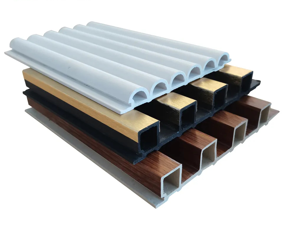 Wood PVC Composite Interior WPC Wall Cladding Fluted Panels