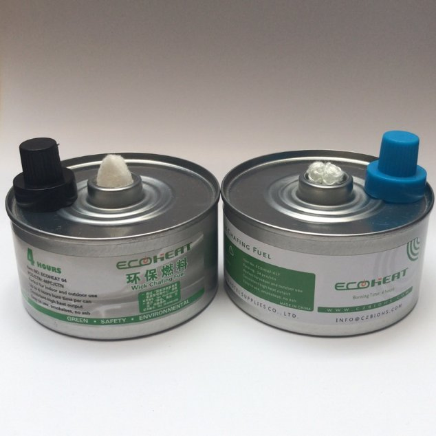 6 Hours Burn Time Foodservice Hot Pot Burner / Deg Chafing Wick Fuel