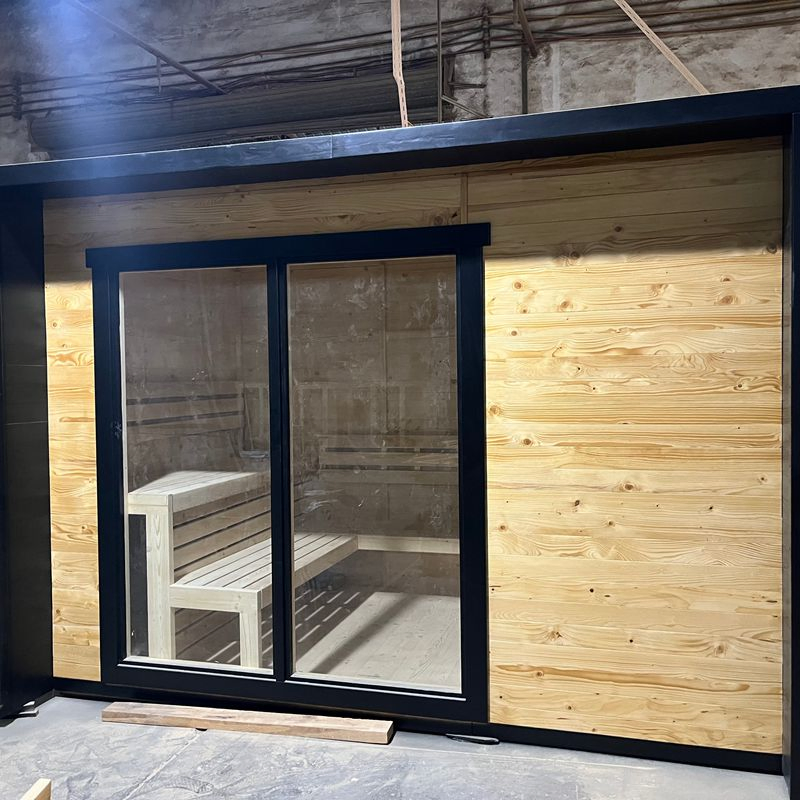 2025 New Arrival Prefab Cabin Painting Outdoor Sauna Room with Change Room