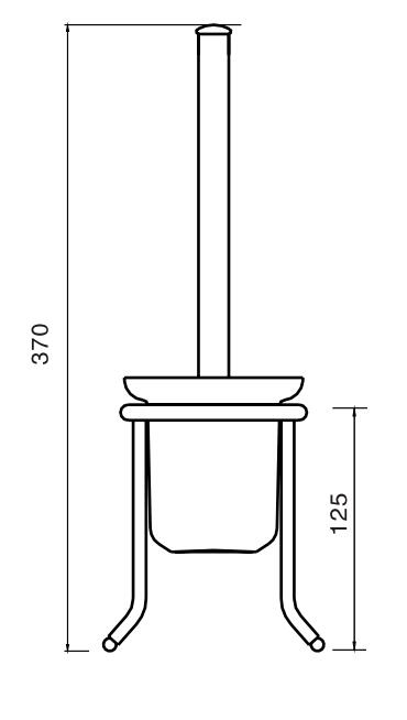 Stainless Steel Standing Toliet Brush Holder with Glass Cup Mx-Ls94b