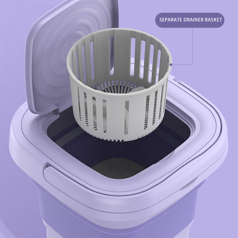 Household Small Folding Portable Washing Machine Student Dormitory Underwear Socks Mini Washing Machine Portable Laundry Bucket