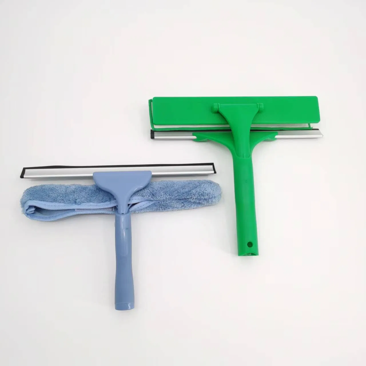 Household Window Cleaner Integrated Glass Scraper Built-in Tool with Soft Plastic Handle