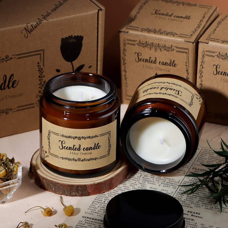 Private Label Handmade Natural Soy Wax Long Burn Time Decorative Jar Scented Candle