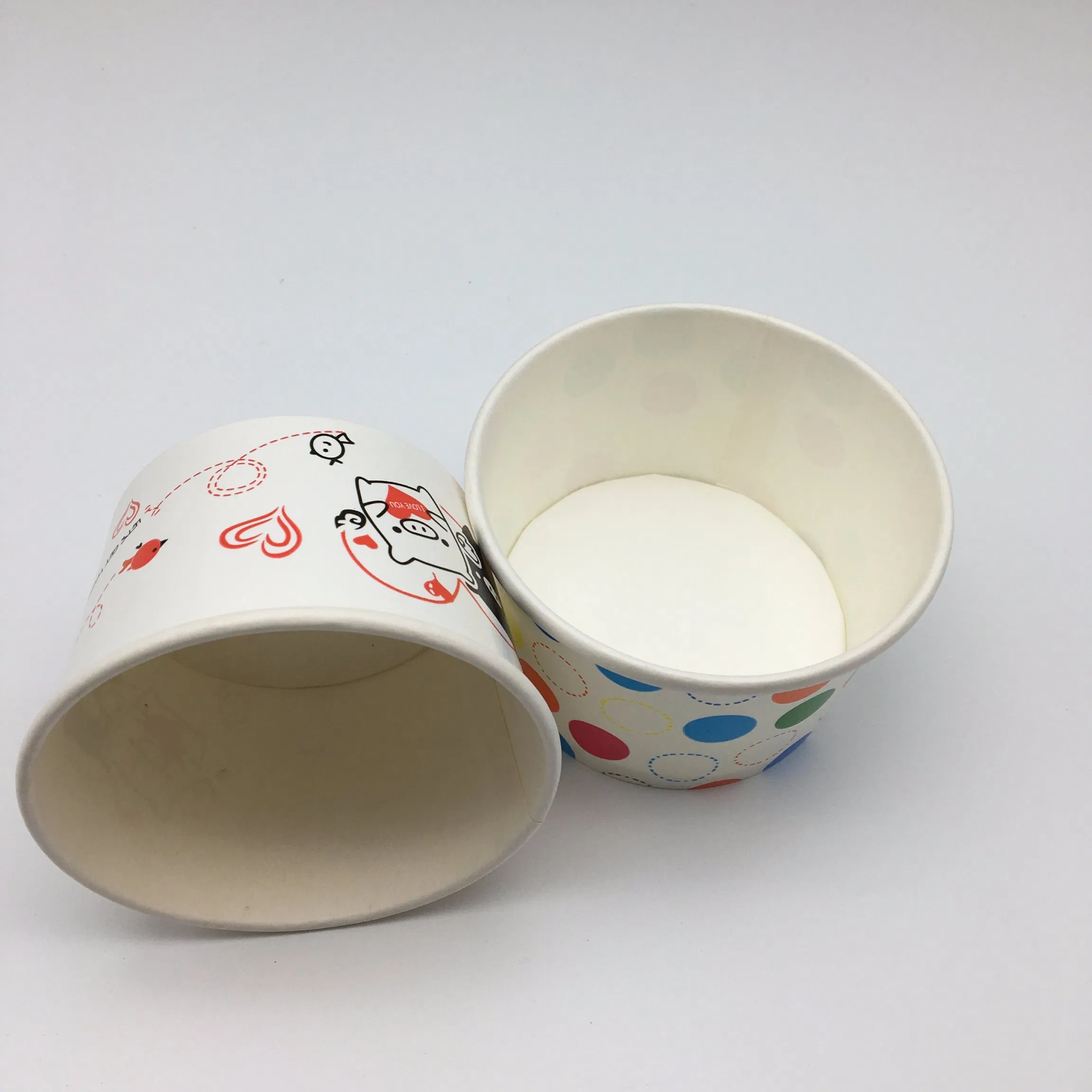 4-26oz Custom Printed Ice Cream Paper Bowl Cup with Lid