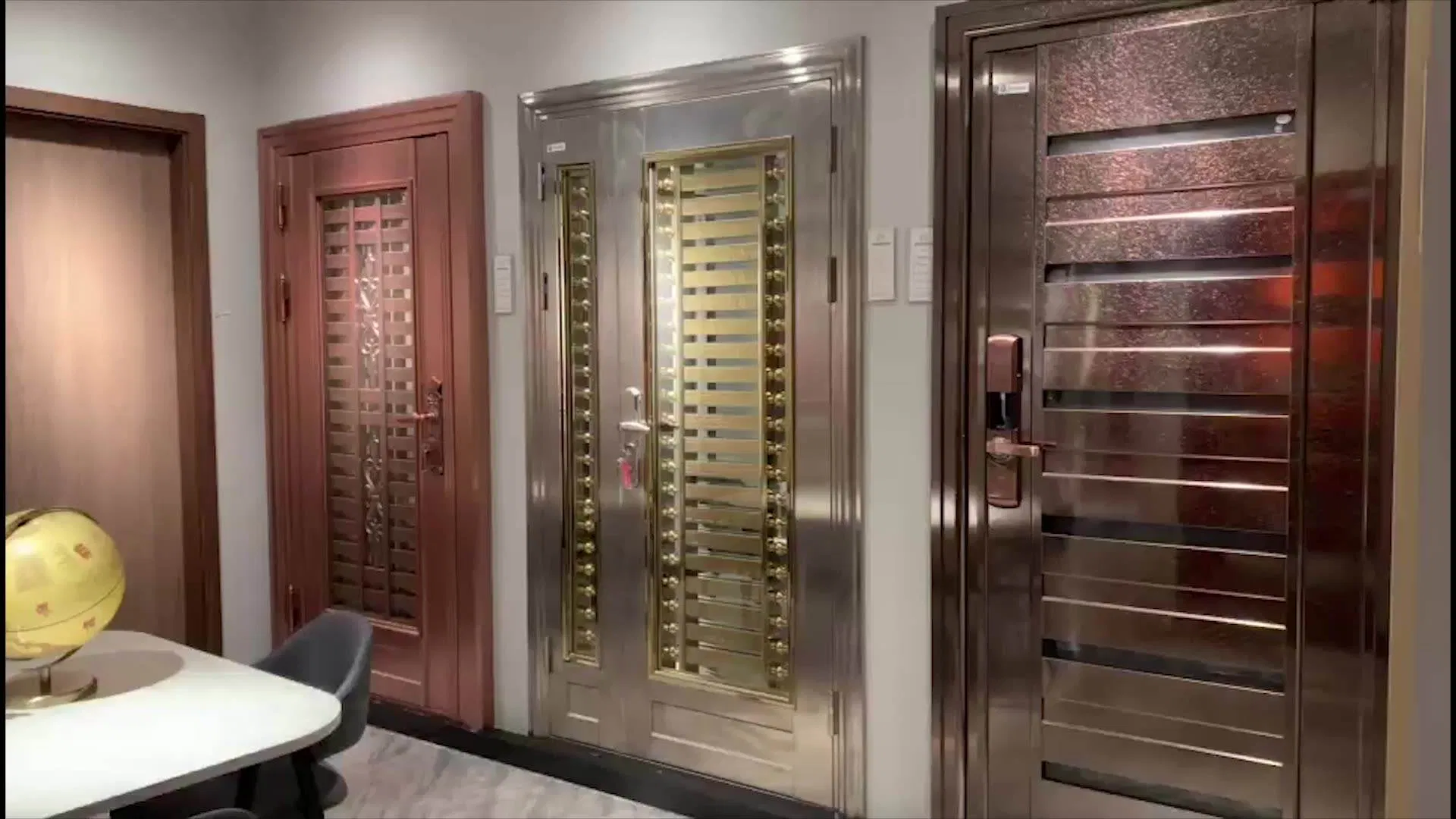 Wood Main Designs Plain Solid Wood Double Exterior Entry Doors